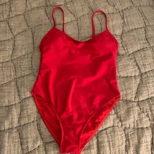 One piece Red bathing suit